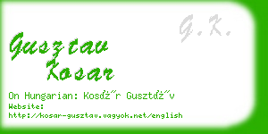 gusztav kosar business card